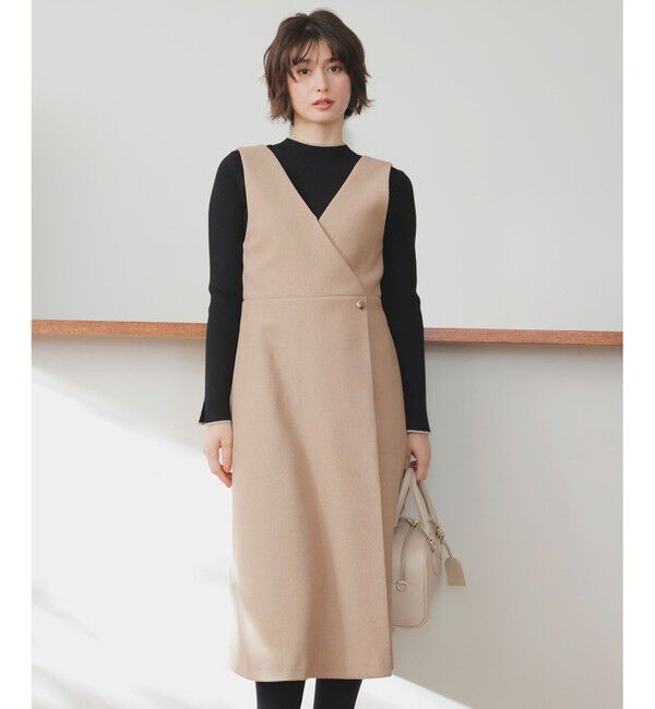 ANY SIS「【2SET】ジャンパースカート &times; ニット セット」|スーツ|ﾍﾞｰｼﾞｭ&times;