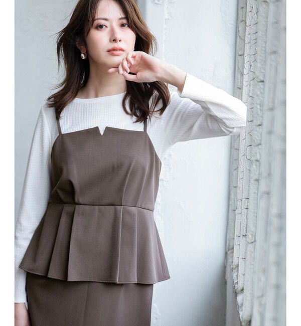 ANY SIS「キャミワンピース &times; カットソー セット」|スーツ|