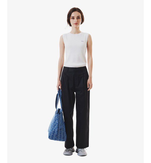 LACOSTE「ダブルタックワイドスラックス」|チノ|