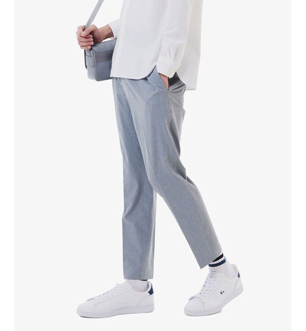 LACOSTE「ワンタックストレッチスラックス」|チノ|グレー