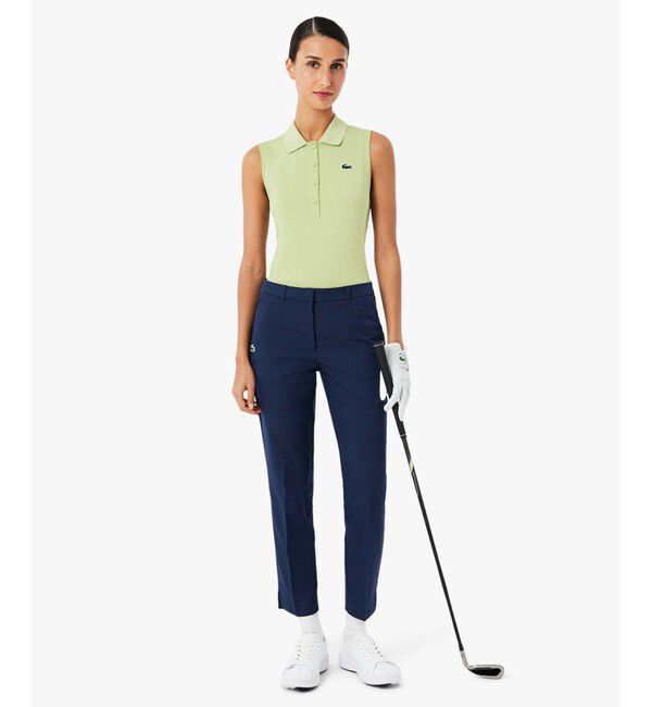 LACOSTE「UVカット 吸水速乾 ウルトラドライ スリムフィットストレッチゴルフパンツ」|チノ|
