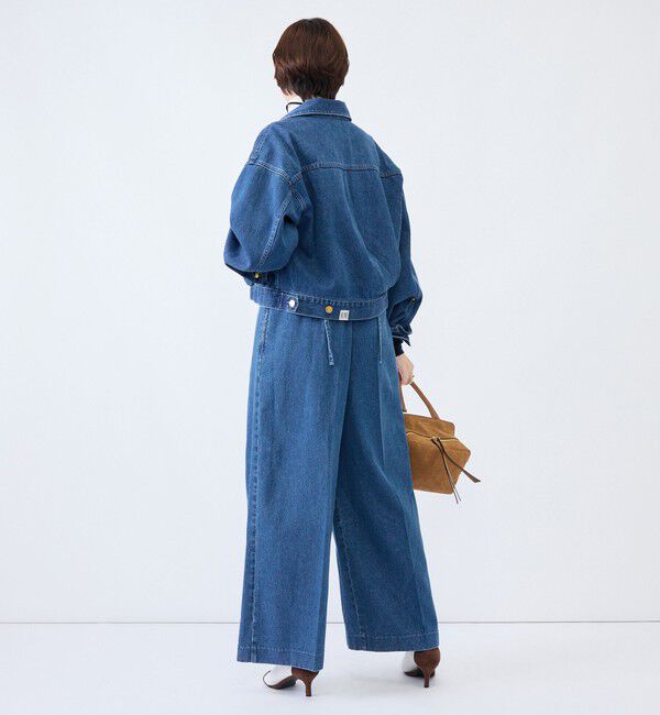 Rie Miller「【RM denim】バックひねりデザインショート丈Gジャン」|デニムジャケット|