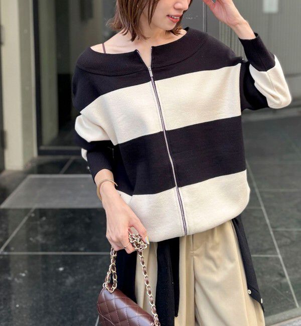 NOLLEY'S「【WEB限定】ウォッシャブルダブルジップ2WAYニット」|カーディガン|