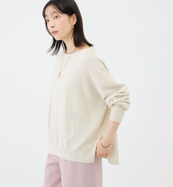 NOLLEY'S「《手洗い可能》ウォッシャブルヘアリーボートネックプルオーバー」|ニット・セーター|