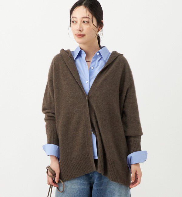 NOLLEY'S「【WEB＆一部店舗限定カラー】《手洗い可能》ヘアリーフーディーカーディガン」|カーディガン|