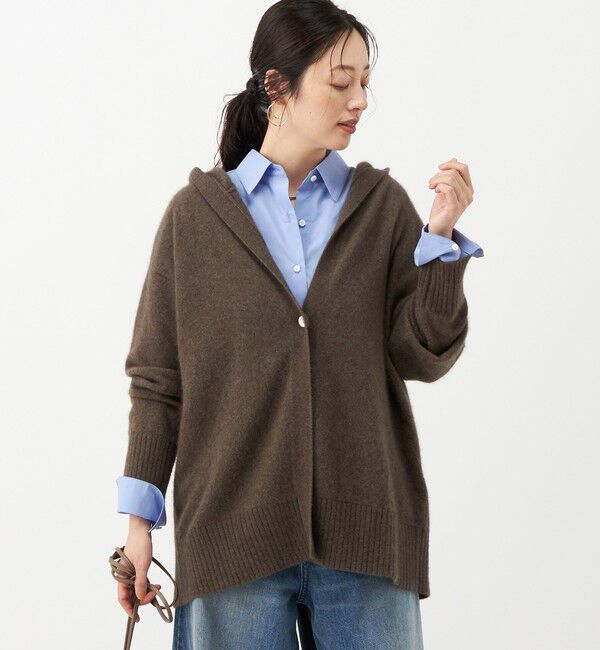 NOLLEY'S「【WEB＆一部店舗限定カラー】《手洗い可能》ヘアリーフーディーカーディガン」|カーディガン|