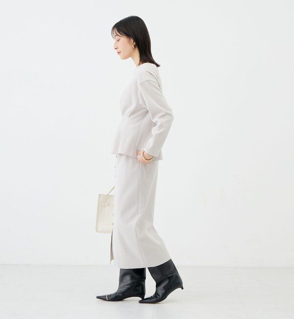 NOLLEY'S sophi「《セットアップ対応》《吸湿発熱》ウォッシャブルウーレット釦タイトスカート」|タイト|