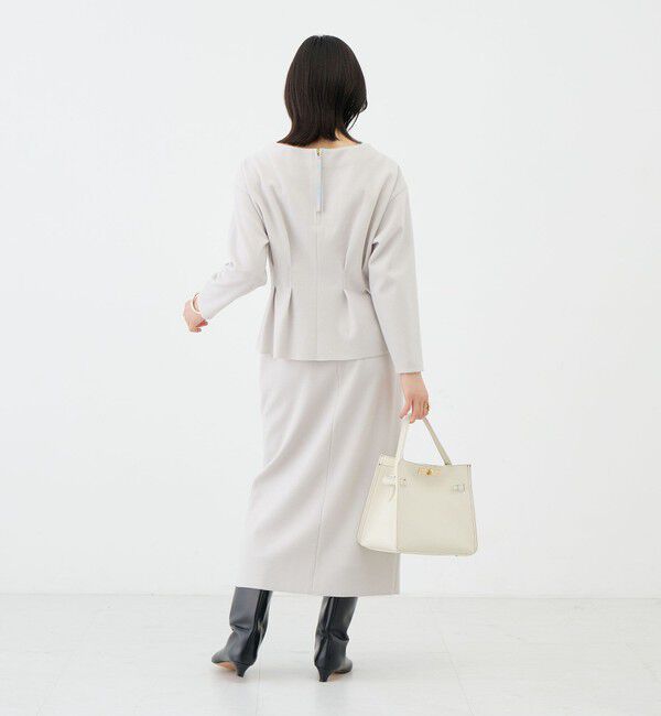 NOLLEY'S sophi「《セットアップ対応》《吸湿発熱》ウォッシャブルウーレット釦タイトスカート」|タイト|