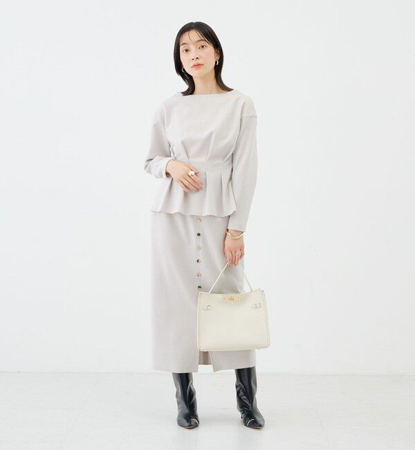 NOLLEY'S sophi「《セットアップ対応》《吸湿発熱》ウォッシャブルウーレットウエストタックプルオーバー」|Tシャツ・カットソー|