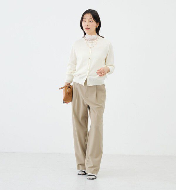 NOLLEY'S sophi「《抗ピンリング/手洗い可能》ウール100クルーネックカーディガン」|カーディガン|