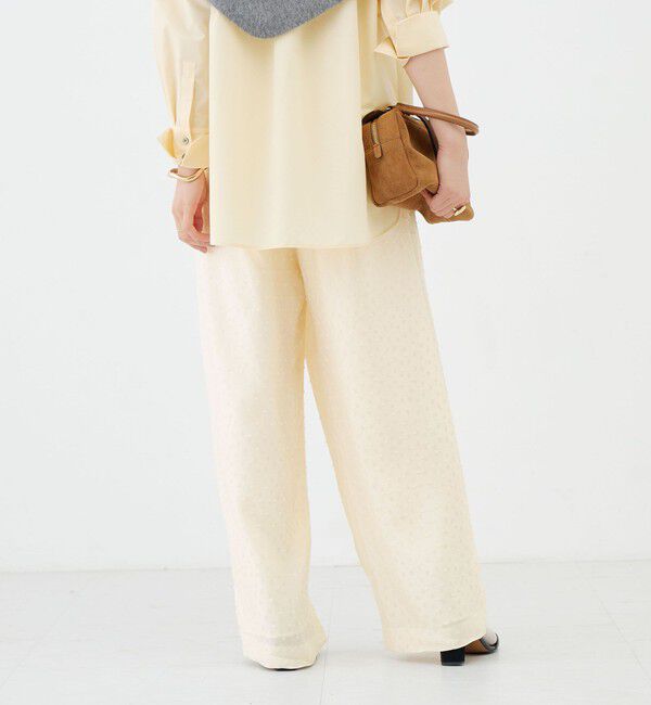 NOLLEY'S sophi「【WEB＆一部店舗限定カラー】ウォッシャブルサテンカットジャガードドットパンツ」|その他|