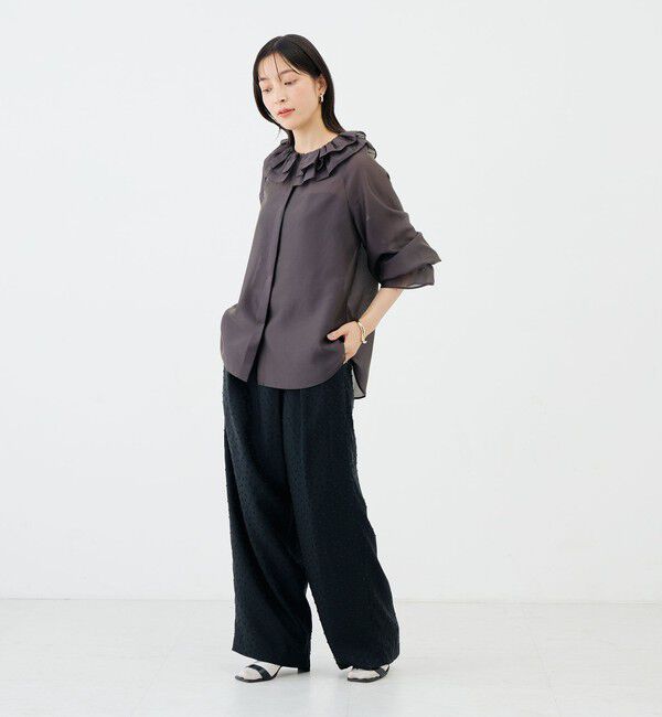NOLLEY'S sophi「【WEB＆一部店舗限定カラー】ウォッシャブルサテンカットジャガードドットパンツ」|その他|