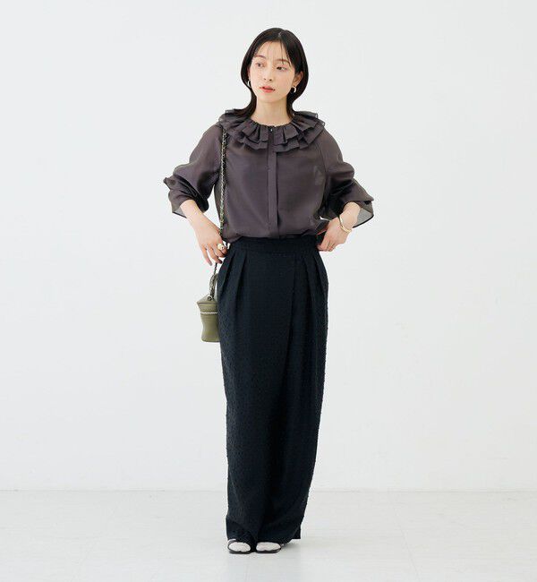 NOLLEY'S sophi「【WEB＆一部店舗限定カラー】ウォッシャブルサテンカットジャガードドットパンツ」|その他|
