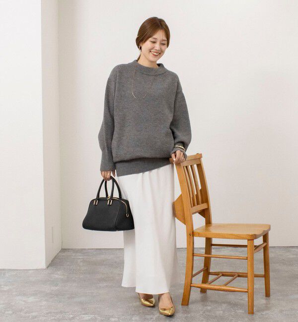 NOLLEY'S「【WEB限定】ワイドリブヘムロングニット」|ニット・セーター|