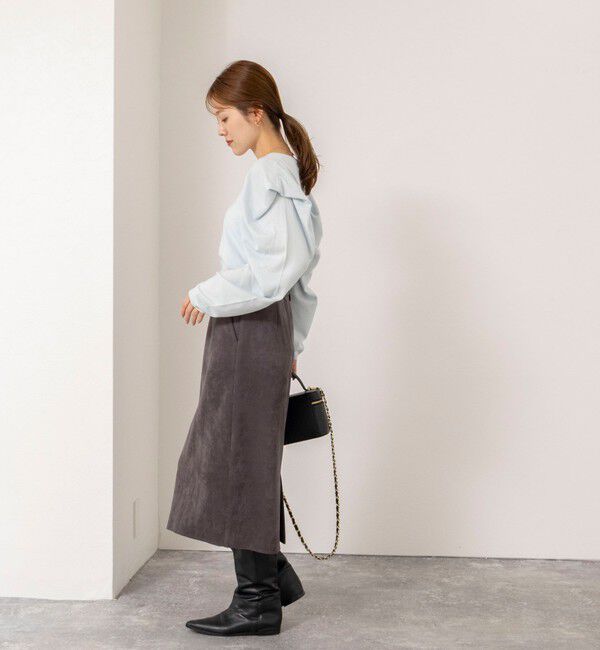 NOLLEY'S「【WEB限定】《手洗い可能》タックドレープスリーブニット」|ニット・セーター|