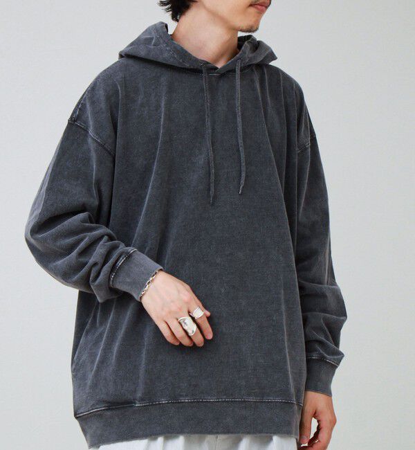 GLOSTER「【ロンT以上、パーカー未満】ケミカル加工 フードロンT」|パーカー|
