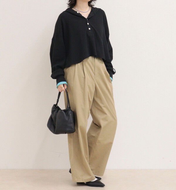 fredy emue「《WEB限定》【DISCUS /ディスカス】ワッフルヘンリーネックフーディ」|Tシャツ・カットソー|