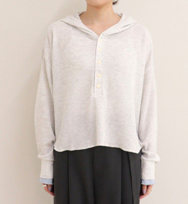 fredy emue「《WEB限定》【DISCUS /ディスカス】ワッフルヘンリーネックフーディ」|Tシャツ・カットソー|