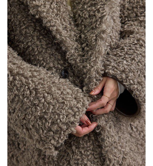 SALON adam et rope'「ムートンライクリバーシブルショートコート」|その他|
