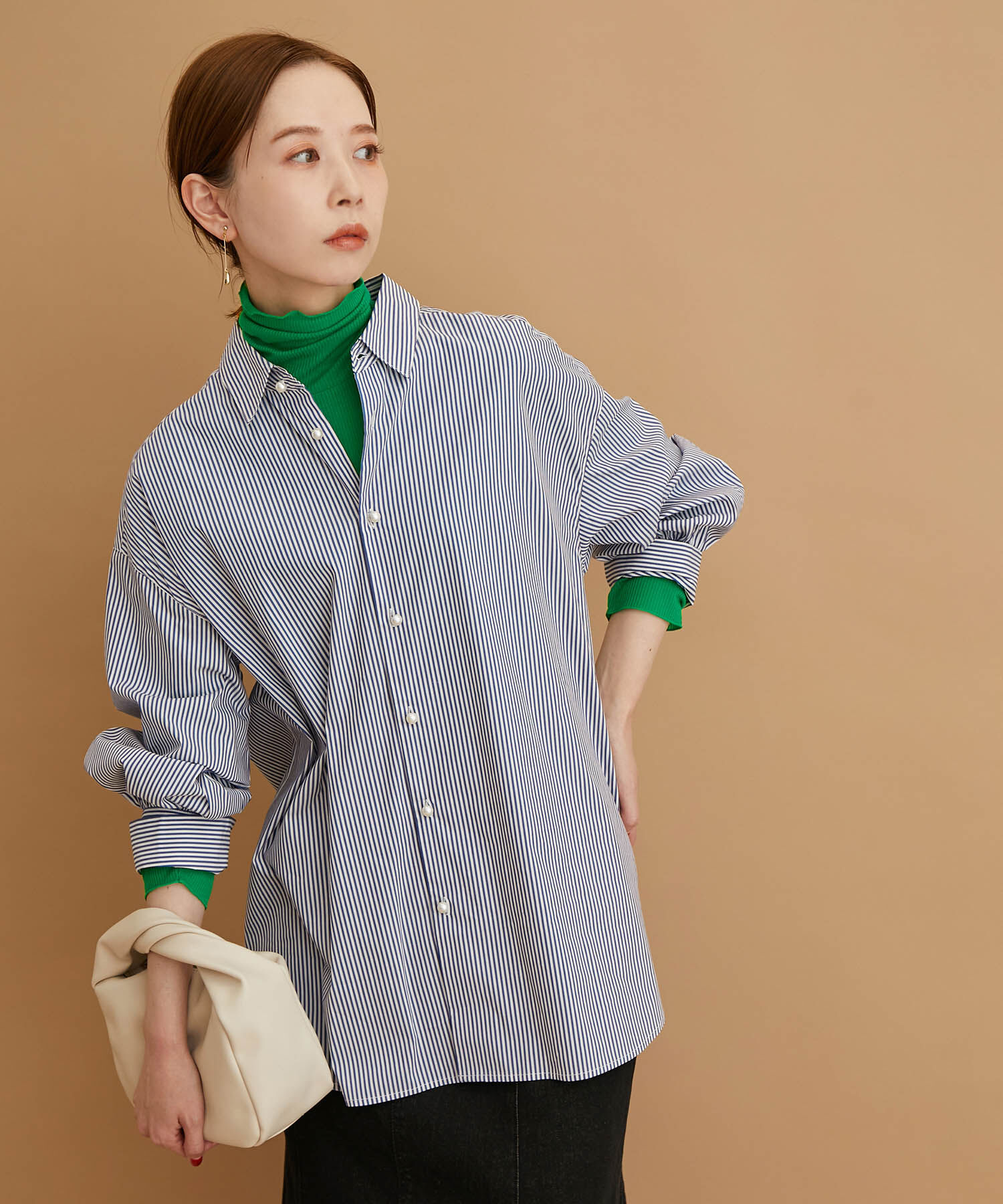 Rope&rsquo;Picnic「【WEB限定カラー:チャコール,オレンジ】シアーカットタートル」|Tシャツ・カットソー|