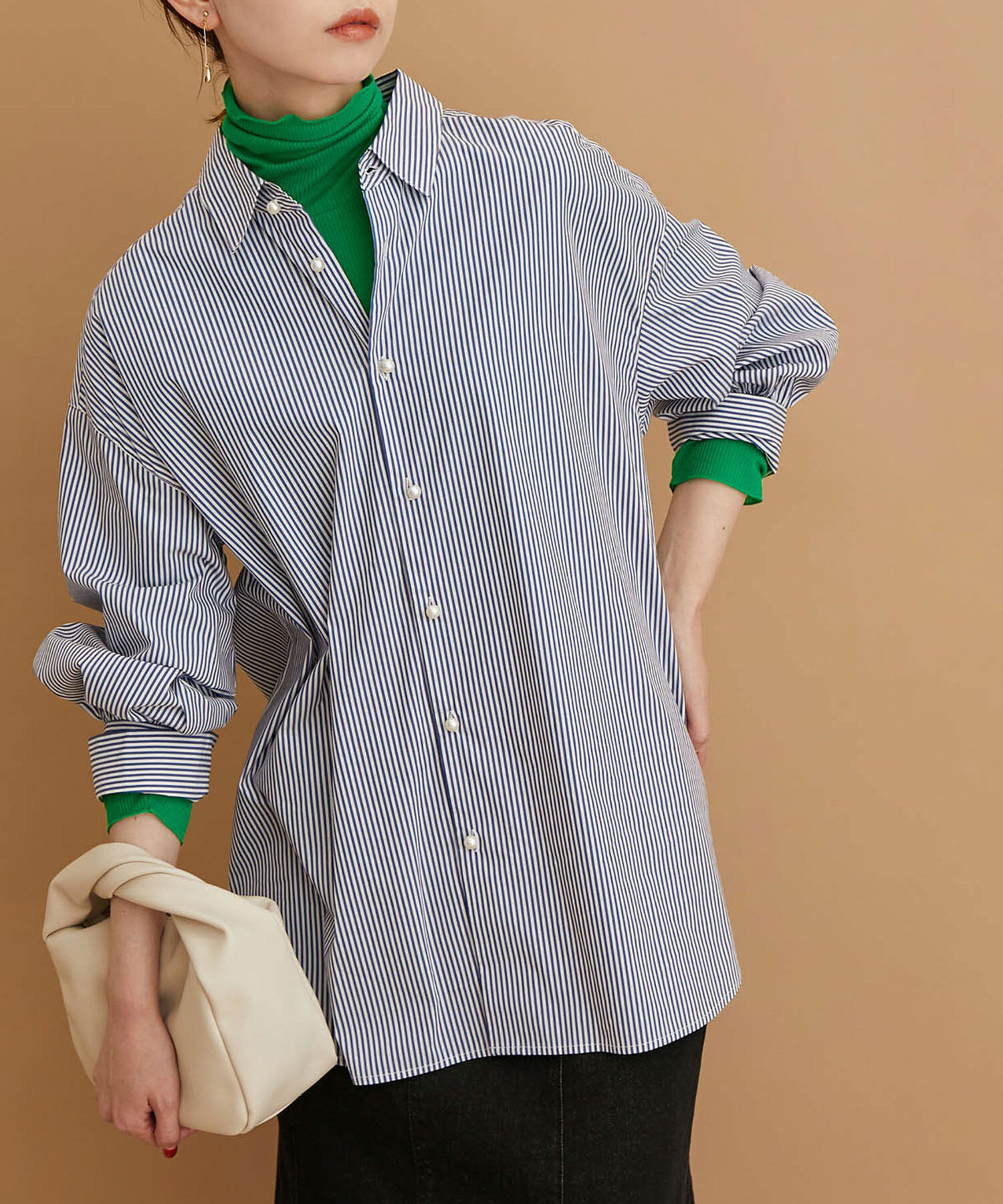 Rope&rsquo;Picnic「【WEB限定カラー:チャコール,オレンジ】シアーカットタートル」|Tシャツ・カットソー|