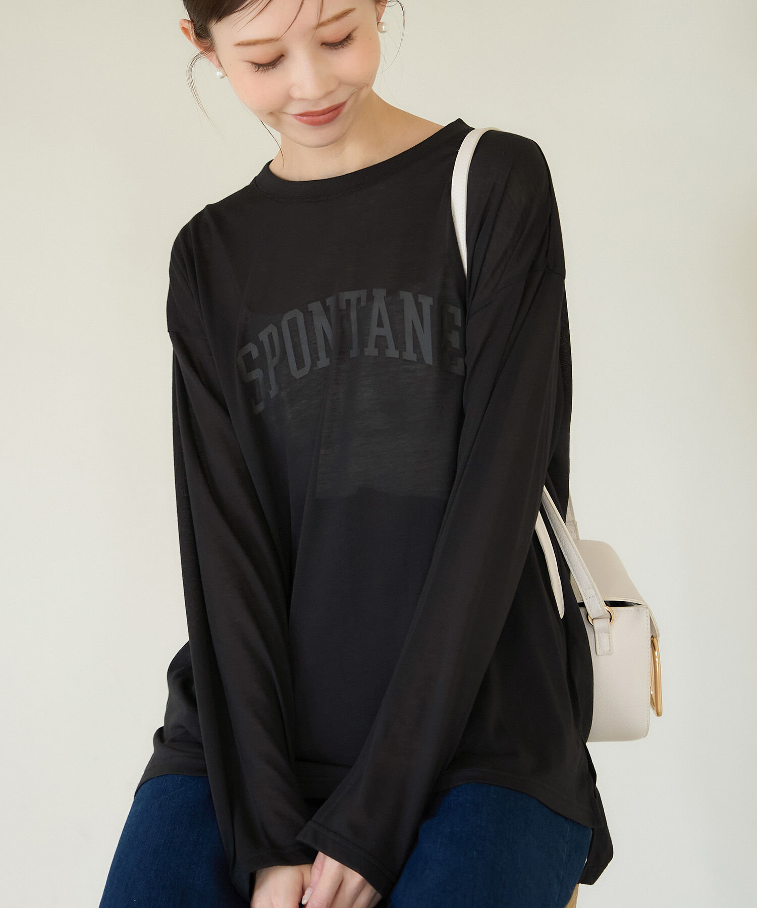 Rope&rsquo;Picnic「ロゴシアーロングTシャツ」|Tシャツ・カットソー|