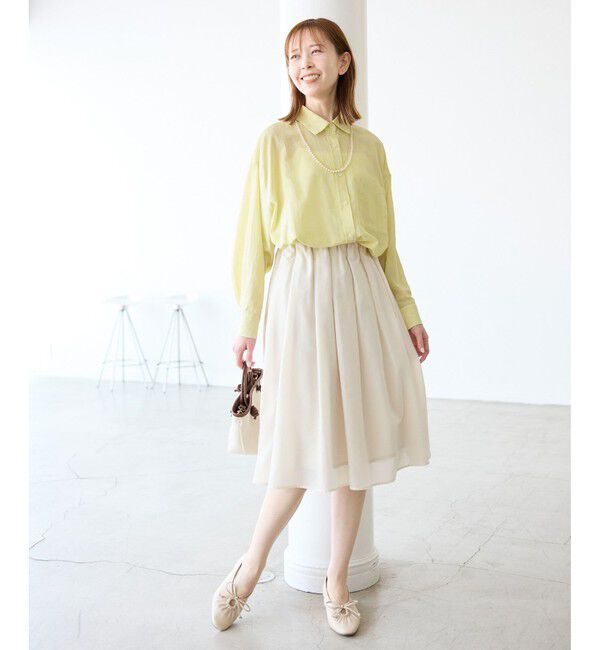 Rope&rsquo;Picnic「【接触冷感・通気性】お着軽シャツシリーズ/綿ボイルバックタックシャツ」|シャツ・ブラウス|