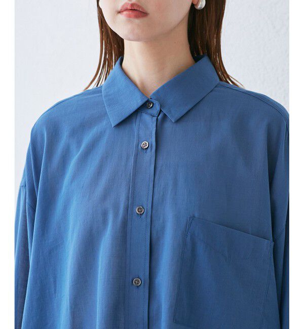 Rope&rsquo;Picnic「【接触冷感・通気性】お着軽シャツシリーズ/綿ボイルバックタックシャツ」|シャツ・ブラウス|