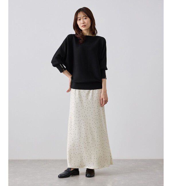 Rope&rsquo;Picnic「【WEB限定カラー】マシュマロ袖パールドルマンニット」|ニット・セーター|