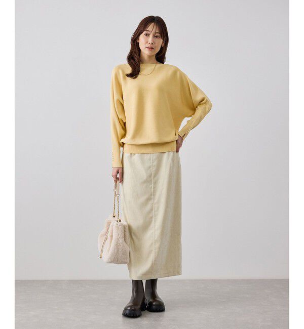 Rope&rsquo;Picnic「【WEB限定カラー】マシュマロ袖パールドルマンニット」|ニット・セーター|