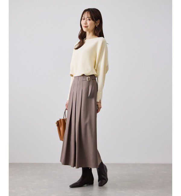 Rope&rsquo;Picnic「【WEB限定カラー】マシュマロ袖パールドルマンニット」|ニット・セーター|