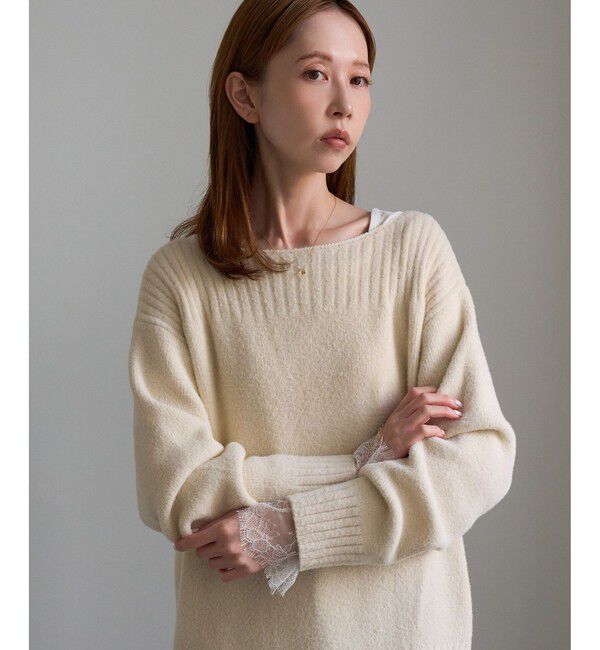 Rope&rsquo;Picnic「アソート袖切り替えインナートップス/レース・プリーツ・ギャザー」|Tシャツ・カットソー|