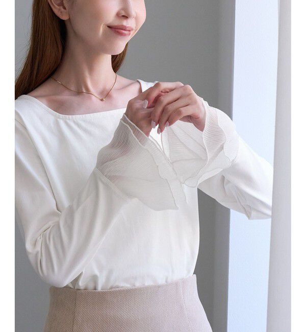 Rope&rsquo;Picnic「アソート袖切り替えインナートップス/レース・プリーツ・ギャザー」|Tシャツ・カットソー|