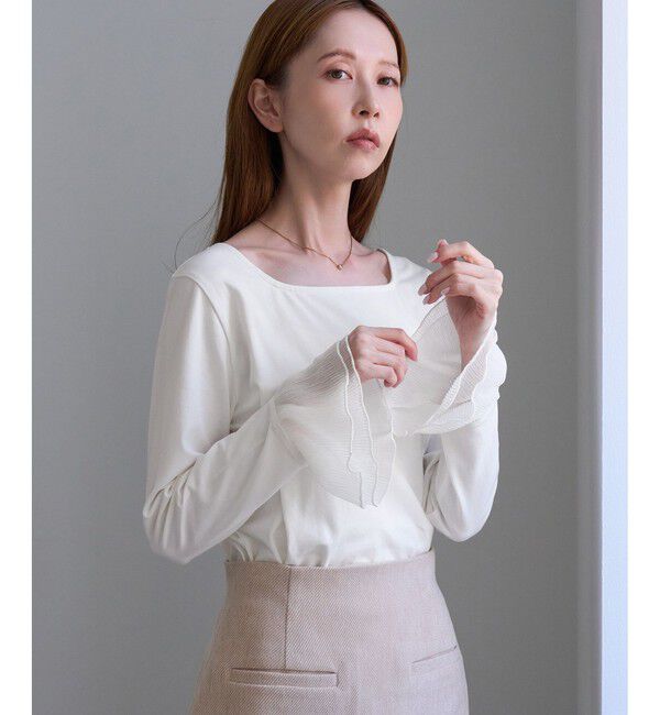 Rope&rsquo;Picnic「アソート袖切り替えインナートップス/レース・プリーツ・ギャザー」|Tシャツ・カットソー|