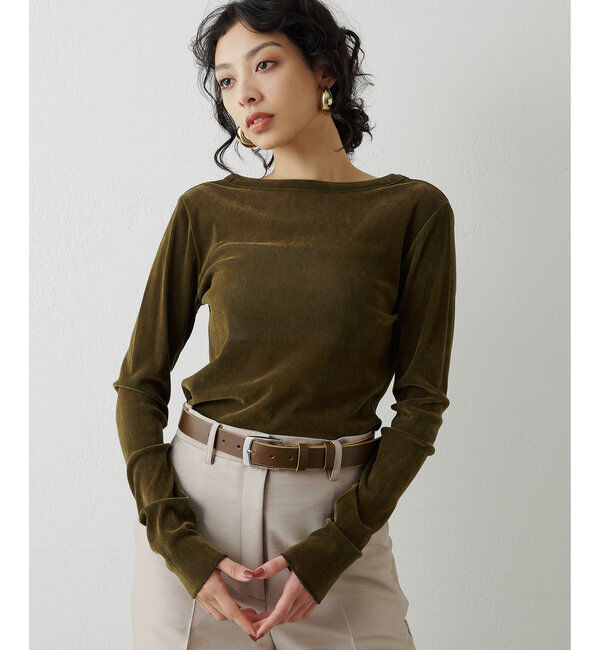  「フロッキーバックシャンカットソー」|Tシャツ・カットソー|