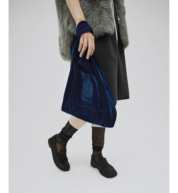 Hoaw.「【Hoaw.&times;Sampoコラボアイテム】ベロアショッパー」|トートバッグ|ブルー