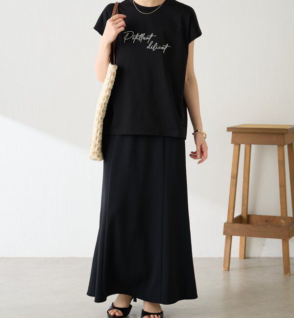  「ミニビーズロゴフレンチTシャツ」|Tシャツ・カットソー|