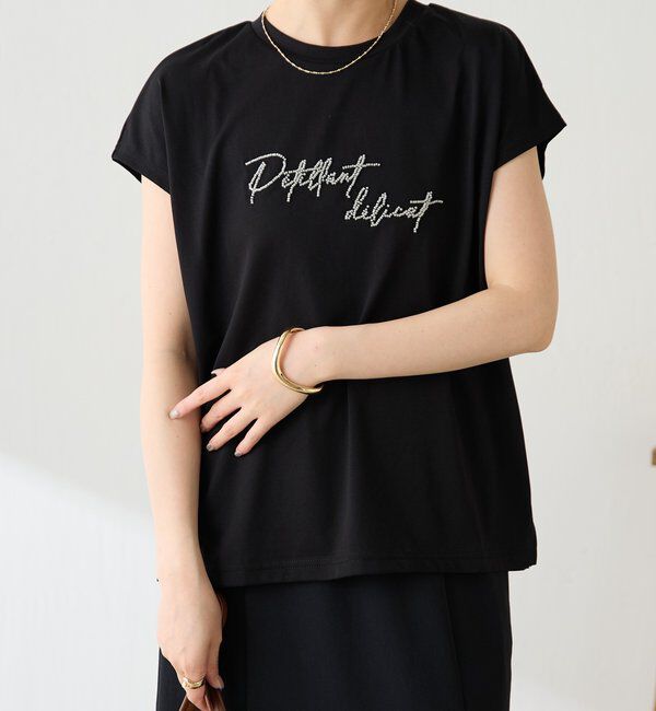 「ミニビーズロゴフレンチTシャツ」|Tシャツ・カットソー|