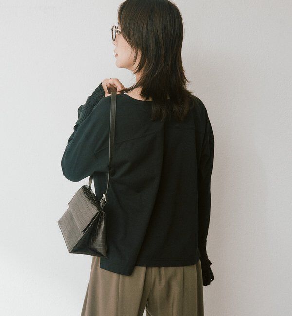  「【WEB限定】クロシェカフスカットソー」|Tシャツ・カットソー|