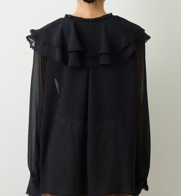  「レーストリミングフリルブラウス」|シャツ・ブラウス|