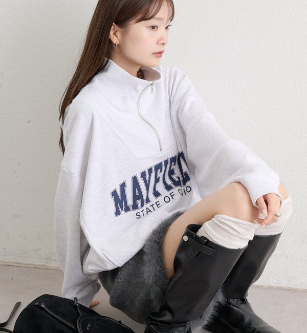  「ハーフジップロゴスウェット」|Tシャツ・カットソー|