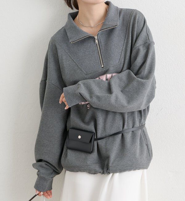  「ハーフジップロゴスウェット」|Tシャツ・カットソー|