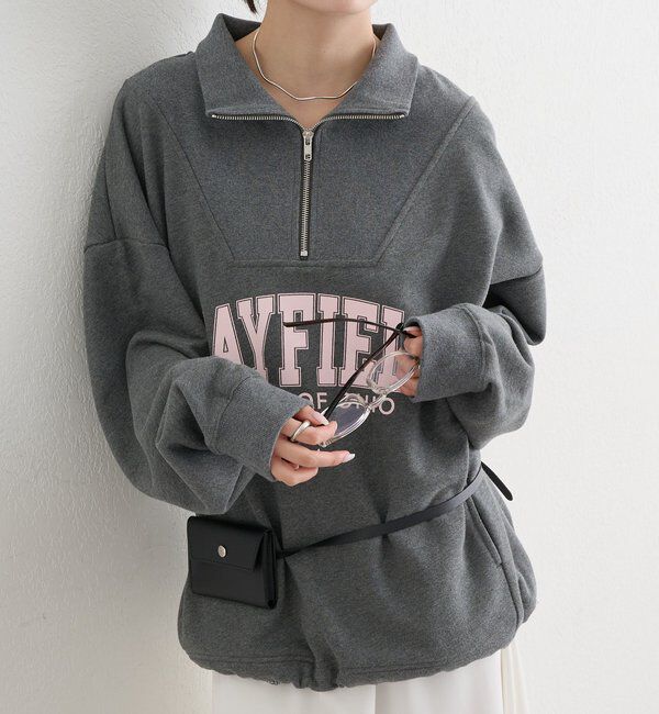  「ハーフジップロゴスウェット」|Tシャツ・カットソー|
