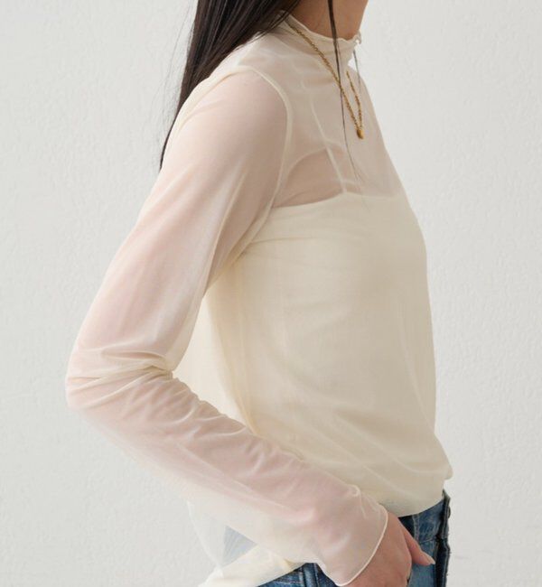  「シアーチュールハイネックプルオーバー」|Tシャツ・カットソー|