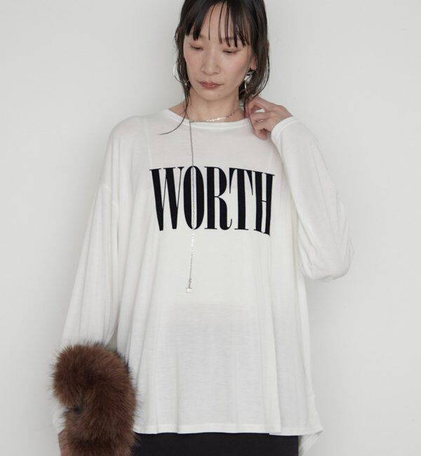  「《さらっとした着心地》WORTHロゴロンT」|Tシャツ・カットソー|オフホワイト