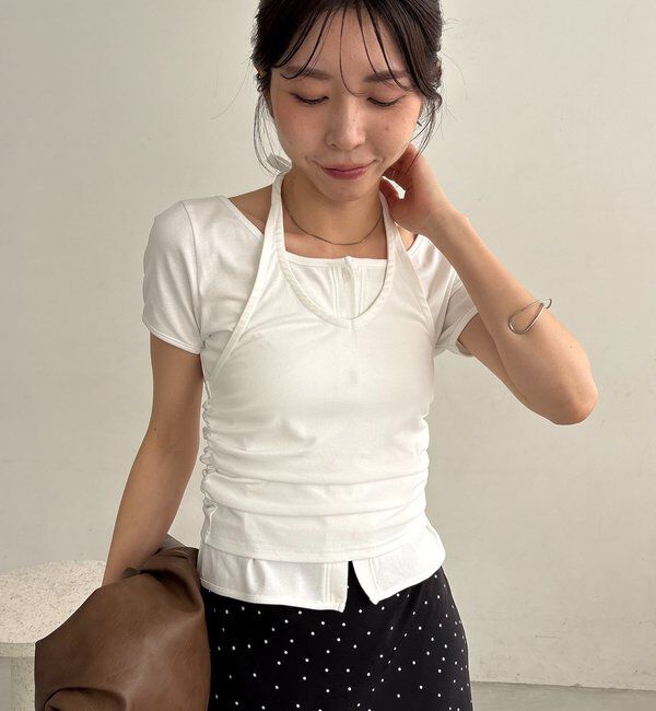  「【マルチWAY】ホルターキャミSETカーディガン」|Tシャツ・カットソー|