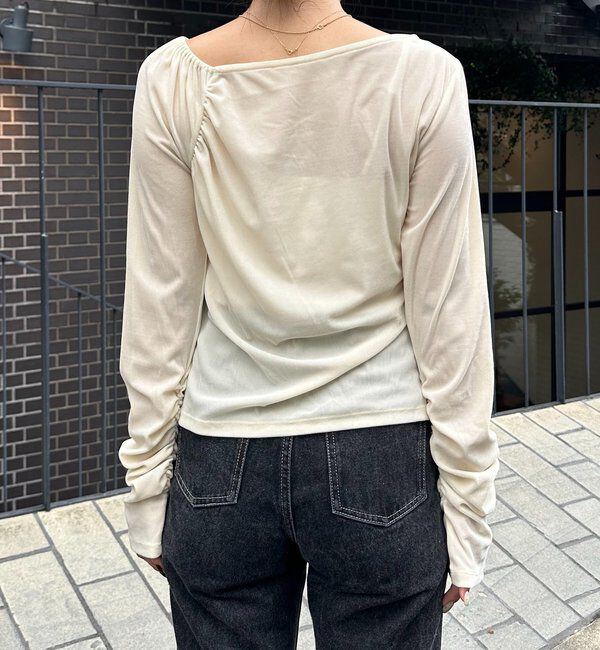  「ベロアアシメトップス」|Tシャツ・カットソー|