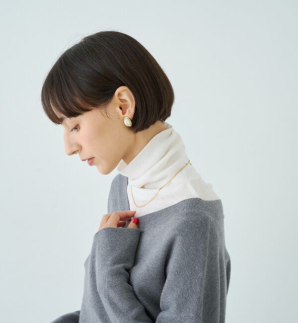 Rouge vif「前後2WAYウール釦テレコタートルカットソー」|Tシャツ・カットソー|