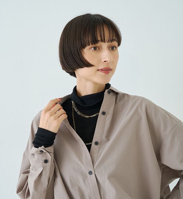 Rouge vif「前後2WAYウール釦テレコタートルカットソー」|Tシャツ・カットソー|