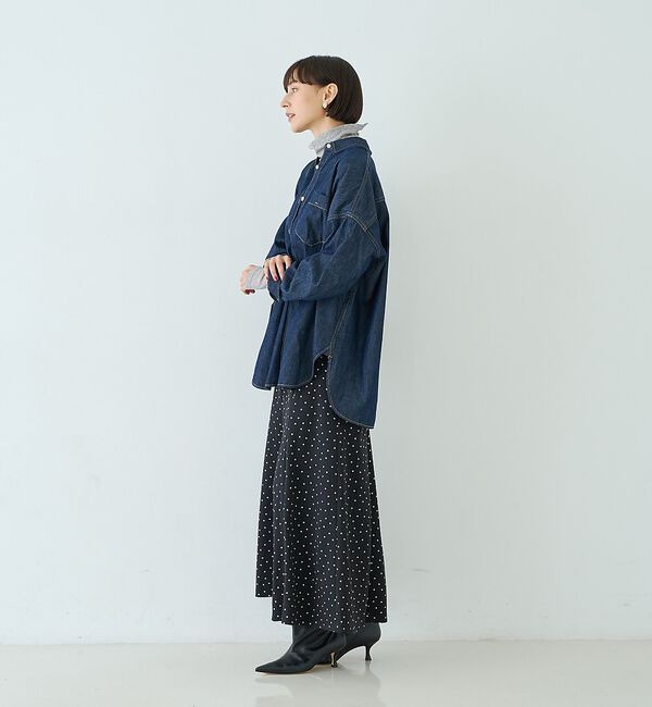 Rouge vif「前後2WAYウール釦テレコタートルカットソー」|Tシャツ・カットソー|